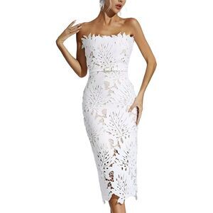 Amina Glam Womens  Solid Midi Dress